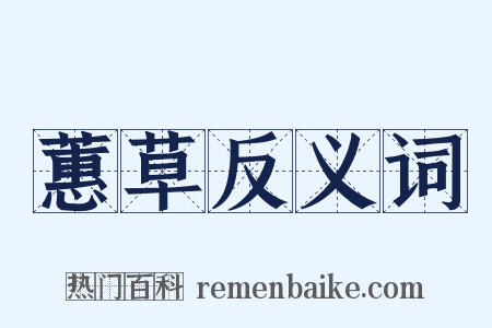 蕙草反义词是什么意思的图片
